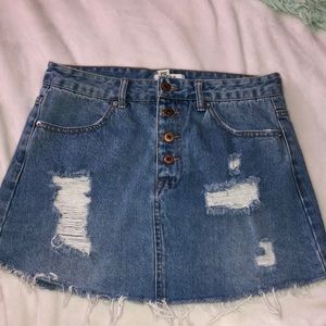 forever 21 denim skirt